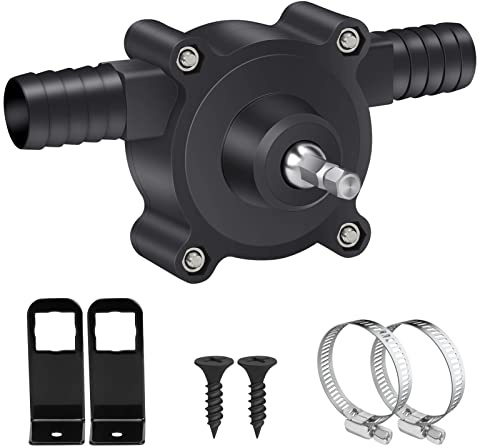 CAROOTU Mini Electric Drill Pump Hand Drill Powered Water Pump Diesels Oil Fluid Water Hand Self-Priming Transfer Pumps Quick Pumping Speed, Black-uk, (CAROOTU-UK810) | Diesels Oil Fluid Water Hand Self-Priming Transfer Pumps Quick Pumping Speed