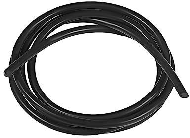 DMiotech 2mm ID 4mm AD 3.3Ft Silikone Rohr Schwarz Industriell Silikone Schlauch für Wasser Luft Pumpe Garten Bewässerung