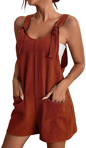 LIAOPUFUS Donna Salopette Tempo Libero Moda 2023 Jumpsuit Con Spalline E Tasche Tinta Unita Pantaloni Strap Grandi Dimensioni