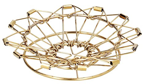 Faltbarer Edelstahl-Kaffeefilterständerhalter, DripType mit 3 Löchern und CakeType, Tragbar für Home Kitchen Coffee Shop (GOLD)