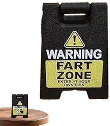 Sghtil Divertida señal de advertencia de escritorio, decoración de precaución de seguridad | Pequeña señal de advertencia de novedad, impresa en , cartel de seguridad para el hogar, adornos de