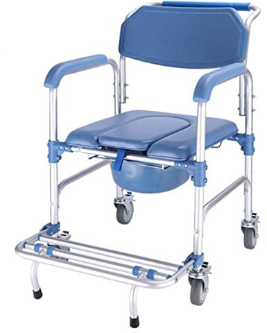 IMOVE Fauteuil de Levage et Déplacement Patient Fauteuil Roulant de Soins Multifonctionnel avec Roulettes et Toilettes Intégrées, Chaise de Douche à Roulettes pour Nourrir Les Personnes Âgées