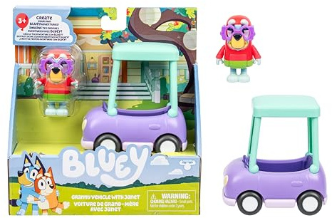 BlueY In questo fantastico piccolo veicolo: guida con Janet in macchina della nonna, una figura Janet da 6 a 7,6 cm con giunti mobili si adatta a questo veicolo