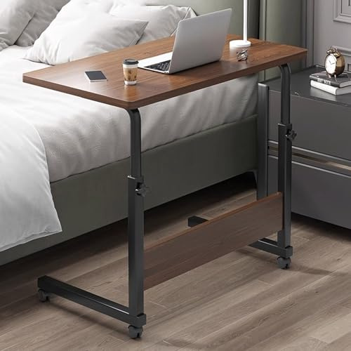 LRHELPBNR Schreibtisch Klein, Kleiner Schreibtisch Klappbar, Klappschreibtisch Mit Rollen, Einfache Montage Klappbarer Schreibtisch, Home Office Klapptisch(A,80X50CM)