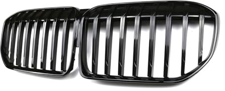 FALMDCQ Kühlergrill für die Vordere Stoßstange des Autos, Kompatibel für BMW 7 Series G11 2020+, Kühlergrillabdeckung aus Netzgewebe für die Stoßstange,A-Gloss Black