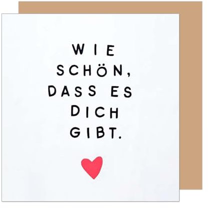 Edition Seidel Premium quadratische Geburtstagskarte mit Umschlag. Glückwunschkarte Happy Birthday Karte für Frau Mann Freund Freundin Herz (GQ402 SW025)