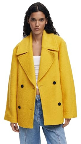 Abrigo Desigual corto, color mostaza 8006, talla S