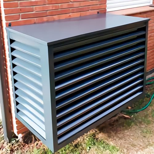 Copertura per Aria condizionata, Recinzione per Aria condizionata, Schermo per la Privacy Esterna, Recinzione per Piscina e unità A/C in Metallo a 4 Pannelli, Recinzione Senza scavo Indipendente