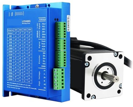 S2IZ5O Nema24 5.5Nm Closed Loop Stepper Motor LC60H2127 with Driver LCDA86G 6A AC20V-70V DC30V-100V Shaft 10mm with Keyway