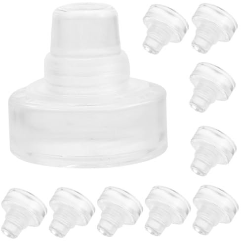 FUNOMOCYA Tapones de Vino en Forma de T Seguros y Confiables de Vidrio y Silicona 10 para Botellas de Vino y Cerveza Hogar