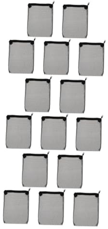 Milisten 15pcs Fish Tank Filter Bags Aquarium Mesh Reusable Filteration Media Bags for Tank Water Filter Small Mesh Zipper