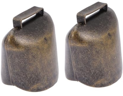 Kisangel Campanacci per Mucche in Ferro 2 Pezzi Campanelli per Bovini Anti Smarrimento Design Leggero e Pendenti per Animali da Fattoria Suono Forte