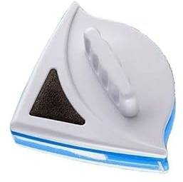 Magnetic Window Cleaner for Single Glazed Windows, Double-Sided Glass Wiper with Strong Magnets, 2m Safety Rope and Comfortable Grip for Easy and Safe Indoor Outdoor Window Cleaning
