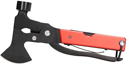 MasYosh Martillo Multiherramienta, Herramienta para Acampar de Acero Inoxidable Todo en 1 con Hacha, Alicates para Cuchillos, Destornilladores de Sierra, para Actividades Al Aire Libre,