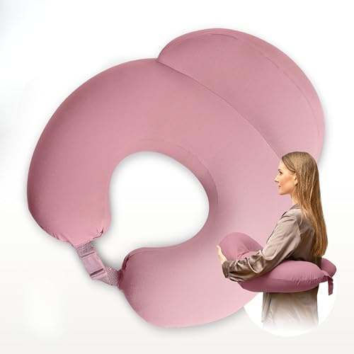 sei Design Stillkissen klein Baby- Stillhörnchen mit abnehmbaren elastischen Jersey-Stillkissenbezug - Stillmond - Stillkissen Mond Lagerungskissen, Baby Erstausstattung