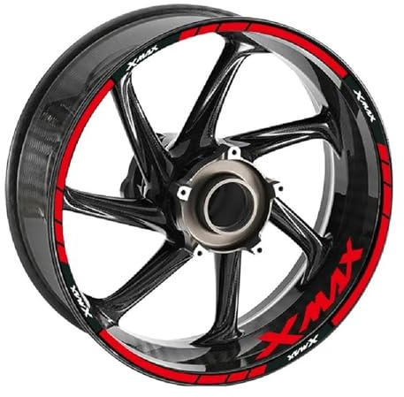 Pegatinas Decorativas para Llantas De Motocicletas, Reflectantes para Protección Bordes Ruedas para Yamaha X-MAX Xmax 125 250 300 400 Piezas de Repuesto(Style 5)
