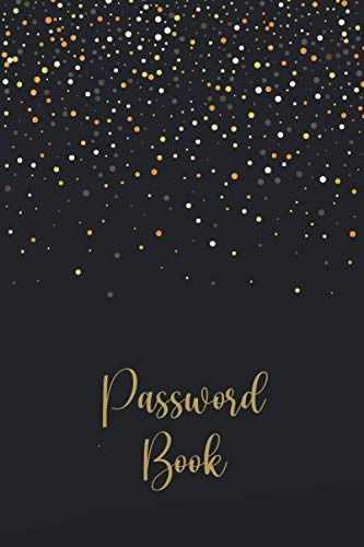 Password Book with Alphabetical tabs large print: internet password keeper logbook with alphabetized tabbed pages 6x9 | black cover website email ... and internet password organizer for senior