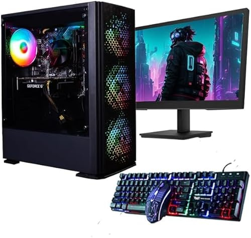 Veno Scorp GAMING PC Bundle Intel Core i7 2600 16GB Ram, 24 Full HD Led Monitor 512GB SSD + 1TB HDD GTX 1050Ti 4GB Windows 11 Gaming PC USB 3.0