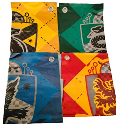 Harry Potter Hogwarts Crest Banner All Four House Wall Hanging Flag Banners Multi Medium
