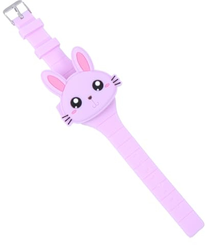 TEHAUX Silicone Led Shape Kids Watch Electronic Wristwatch for Boys Girls Cartoon Watch