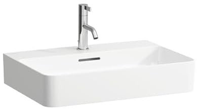 LAUFEN VAL Aufsatzwaschtisch, ohne Hahnloch, mit Überlauf, US geschl. 600x420mm, H8162837581091, Farbe: Graphit matt