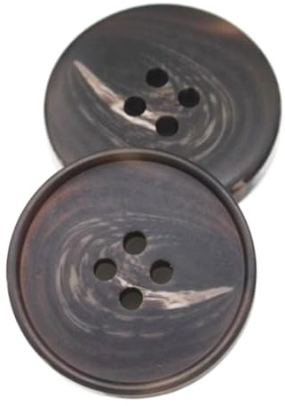 Knopf Schwarz Braun Mantelknopf Dekoratives Nähzubehör, Kaffee, 25mm 10Stück