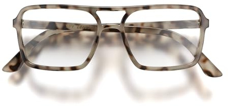 LONDON MOLE® Spy blaulichtschutzbrille | Coole quadratische pilotenblaublocker | Antiaugenbelastung für bildschirme | Herren damen unisex | Federscharniere