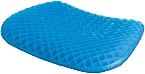 SQUADO Cojín de gel antiescaras ergonómico transpirable para sillas de ruedas, reduce la presión, ortopédico, de espuma viscoelástica PVC, nailon y gel
