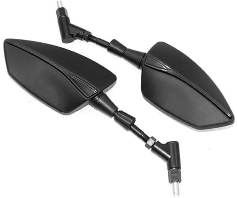 Motorradroller Spiegel Für Piaggio MP3 250 300 500 HPE Motorrad Seitenspiegel Rückspiegel Motorradspiegel(Farbe:Schwarz)