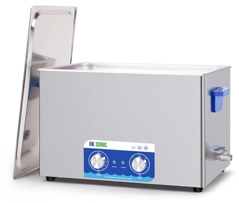 DK SONIC Ultrasonic Cleaner,30L 600W Sonic Cleaner with Heater&Mechanical Timer,Ultrasonic Carburetor Cleaner for Cleaning Gun,Engine,Carburetors,Chains(Include Basket)