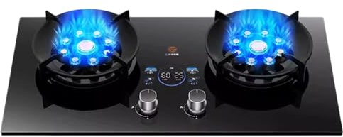 Cuisinière À Gaz Cuisinière À Gaz Intégrée En Acier Inoxydable De 73 Cm Cuisinière À Gaz À 2 Brûleurs, Minuterie De 180 Minutes (indépendante Bilatérale), Dispositif De Protection Contre Les Extinctio