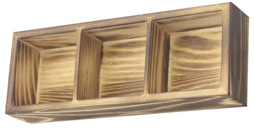 COLLBATH Boîte De Rangement Bois Pour Sachets De Thé Compartiments Vintage Organiseur Pour Sachets De Thé Café Et Épices Support Portable Pour Rangement Cuisine Et Bureau