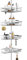 Kegii Etagere Douche - Etagere Telescopique Douche sans Percage, Tablette d'angle Réglable en Hauteur avec 4 Paniers, Argent