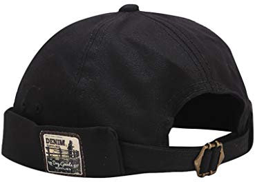 Vintage Docker Cap Herren,Docker Mütze Damen Schwarz,Seemannsmütze Cap ohne Schirm Unisex Sommer Frauen Hafenmütze Herrenmütze Bikercap Hat Wandermütze Dockercap Kopfbedeckung Seemannskappe Outdoor