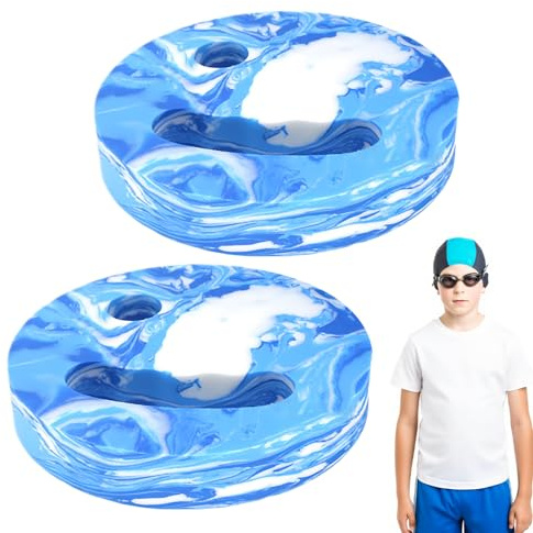 Derwrtup Rampe de Natation | Disques d'entraînement d'eau - Flottabilité - Appareil de Fitness avec Ouvertures de Main Courante - Accessoires de Piscine pour débutants, Adolescents, été