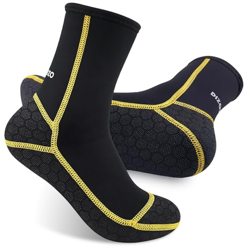 PAWHITS Neopren-Wetsocks, 3mm Sanddichte Strandschuhe, Thermische Anti-Rutsch-Wassersocken für Tauchen, Surfen, Kajakfahren