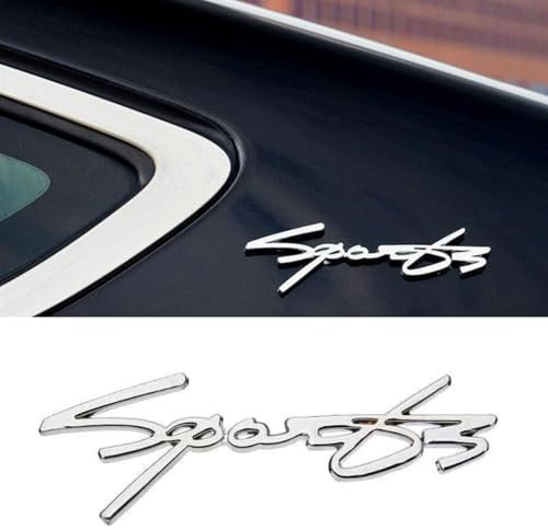 Ygjuetd Auto-Metall-Aufkleber,3D-Metall-Sport-Aufkleber,Auto-Deko-Zubehör,für Audi Q2 Q3 Q4 Q5 Q6 Q7 Q8 TT R8 S1 MK2 4M,Silver 1 Piece