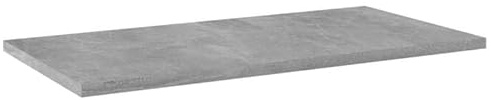 Tavole per libreria, 4 pezzi, in legno – grigio cemento 60 x 30 x 1,5 cm, robuste mensole per soggiorno, ufficio e magazzino, salvaspazio