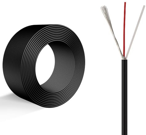 Cavo Schermato 2547 A 2 Conduttori Calibro 32~22 - Cavo Audio E Segnale Flessibile Con Schermatura in Rame Stagnato Da 300 V E Foglio Di Alluminio - Microfoni, Altoparlanti(100ft,30AWG-2C)