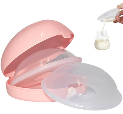YOFDAL 2PCS Coppette raccogli latte materno, contenitori per la conservazione senza BPA con scatola portaoggetti