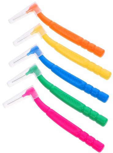 Abaodam Spazzolini Interdentali 50 Pezzi Testina per la Pulizia tra i Denti e Gengive Set Multicolore Custodia Protettiva Strumenti Dentali per Igiene Orale e Pulizia Superfici come
