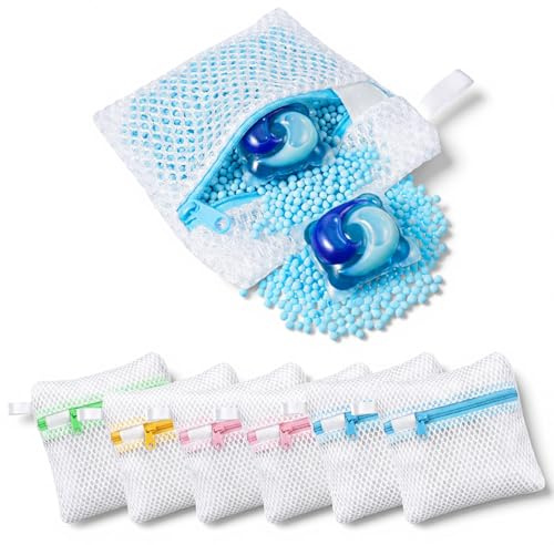 Elegaperma 6 Stück Strapazierfähige Wäschenetze, Waschmaschinenbeutel Klein, Mini Wäschebeutel für Socken, Unterwäsche oder Empfindliche Artikel, Wabenförmige Gitterstruktur