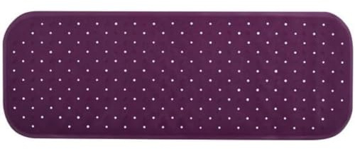 MSV Premium Duschmatte Badematte Badewannenmatte Badewanneneinlage antibakteriell rutschfest mit Saugnäpfen-Violett/Lila-duftet nach Rosen-ca. 36 x 97 cm-waschbar bei 60° Grad, Purple