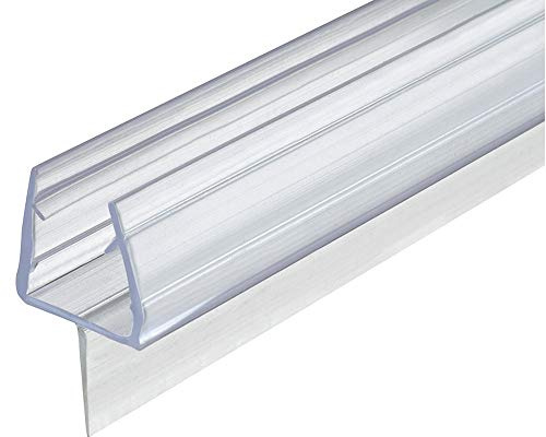 Gedotec Duschlippendichtung für Duschtüren wasserabweisend | 1 Stück - Profil-Dichtung | Länge: 2 m | Duschdichtung 10mm - 12mm| Türdichtung PVC Transparent | Duschkabinen Dichtungen Duschwand