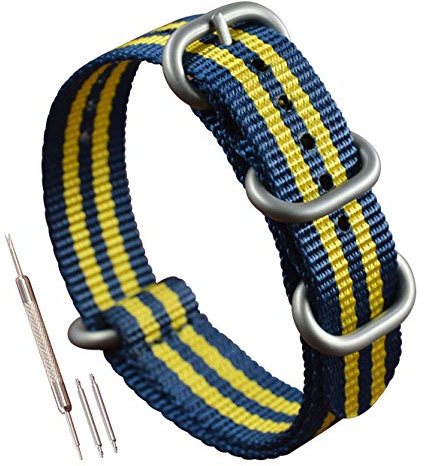 MZBUTIQ Bracelets de Montres Nylon Strap 4 Boucles(18 19 20 21 22 23 24 26mm)