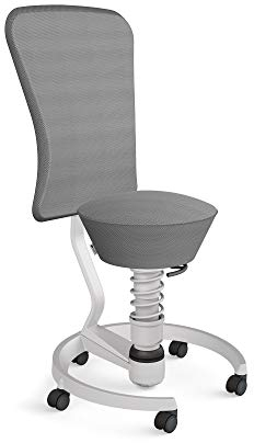 aeris Swopper Air – Ergonomischer Hocker mit extra weicher Polsterung – Bürohocker höhenverstellbar mit Rollen –Sitzhocker für einen gesunden Rücken, Feder Standard