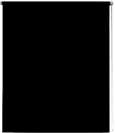 Black Thermal Blackout Roller Blind - 50cm width x 165cm drop