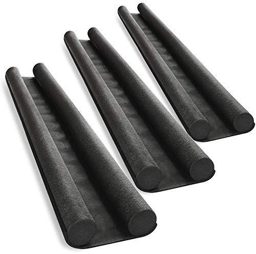 COM-FOUR® 3X Zugluftstopper für die Tür, Türbodendichtung, Luftzugstopper | Schutz vor Luftzug und Lärm - 86 cm