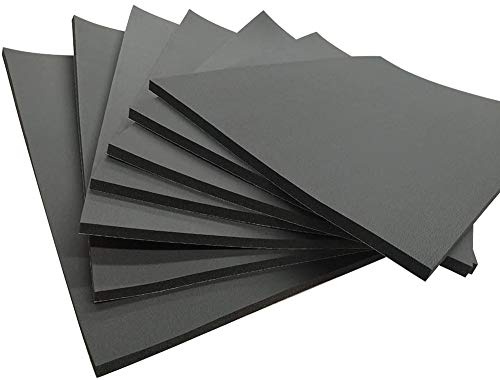 Panana 12 x Car Sound Proofing Mat Van Vehicle Insulation Self Adhesive Closed Cell Foam Sheet Waterproof Sound Deadening Mat for Floors Doors Insulating Vehicles, Thickness 10mm