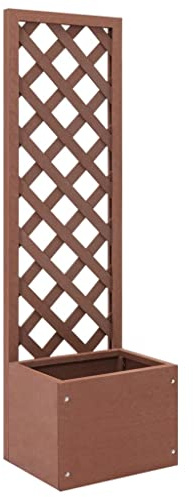 vidaXL Spalier mit Blumenkasten Pflanzkasten Rankhilfe Rankkasten Rankgitter Blumenständer Blumenkübel Pflanzkübel Garten 40x30x135cm WPC